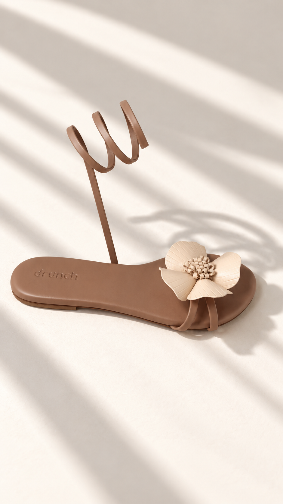 Bloom Spiral Flats - Taupe & White