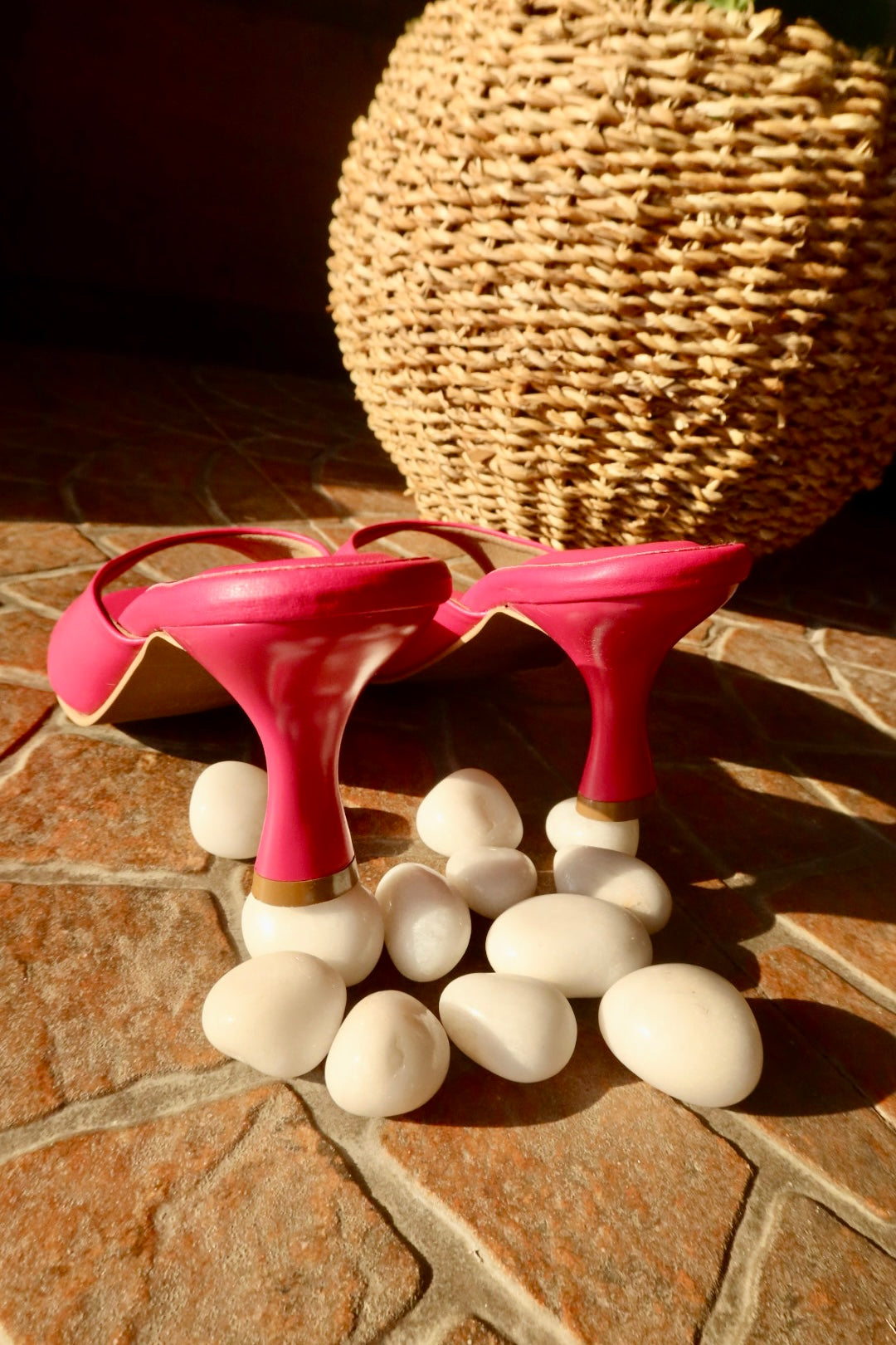 Nusa Fuchsia Heeled Sandals