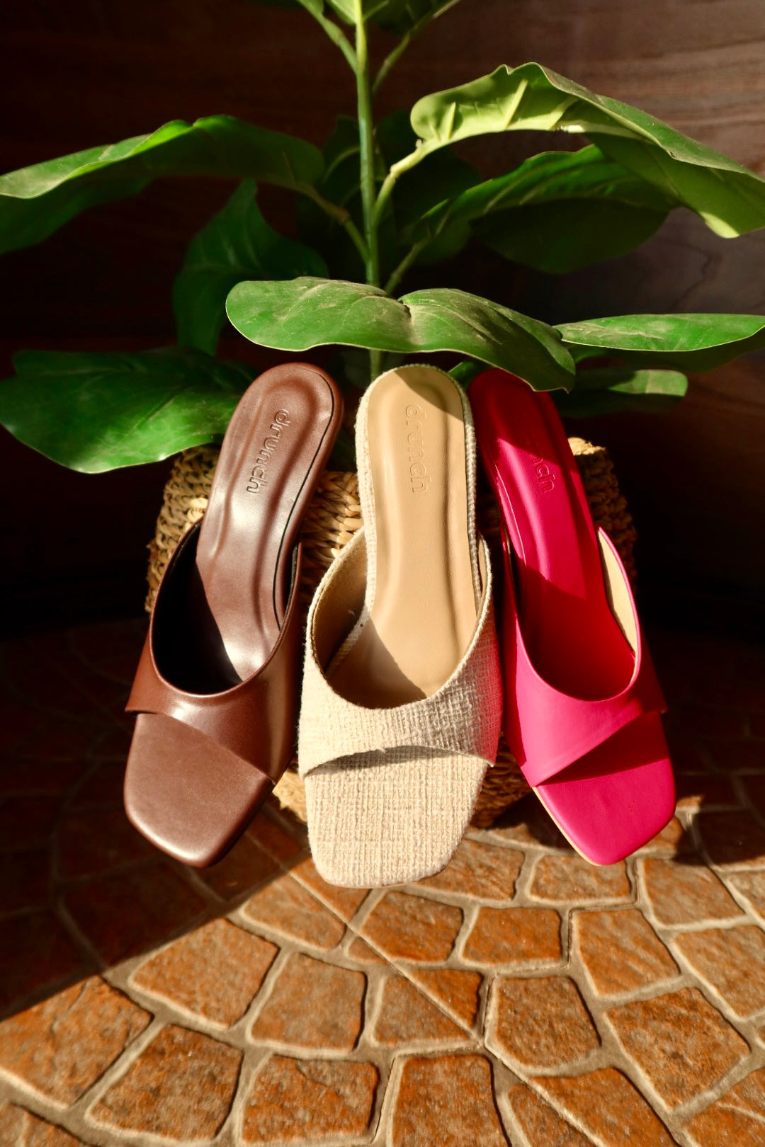 Nusa Fuchsia Heeled Sandals
