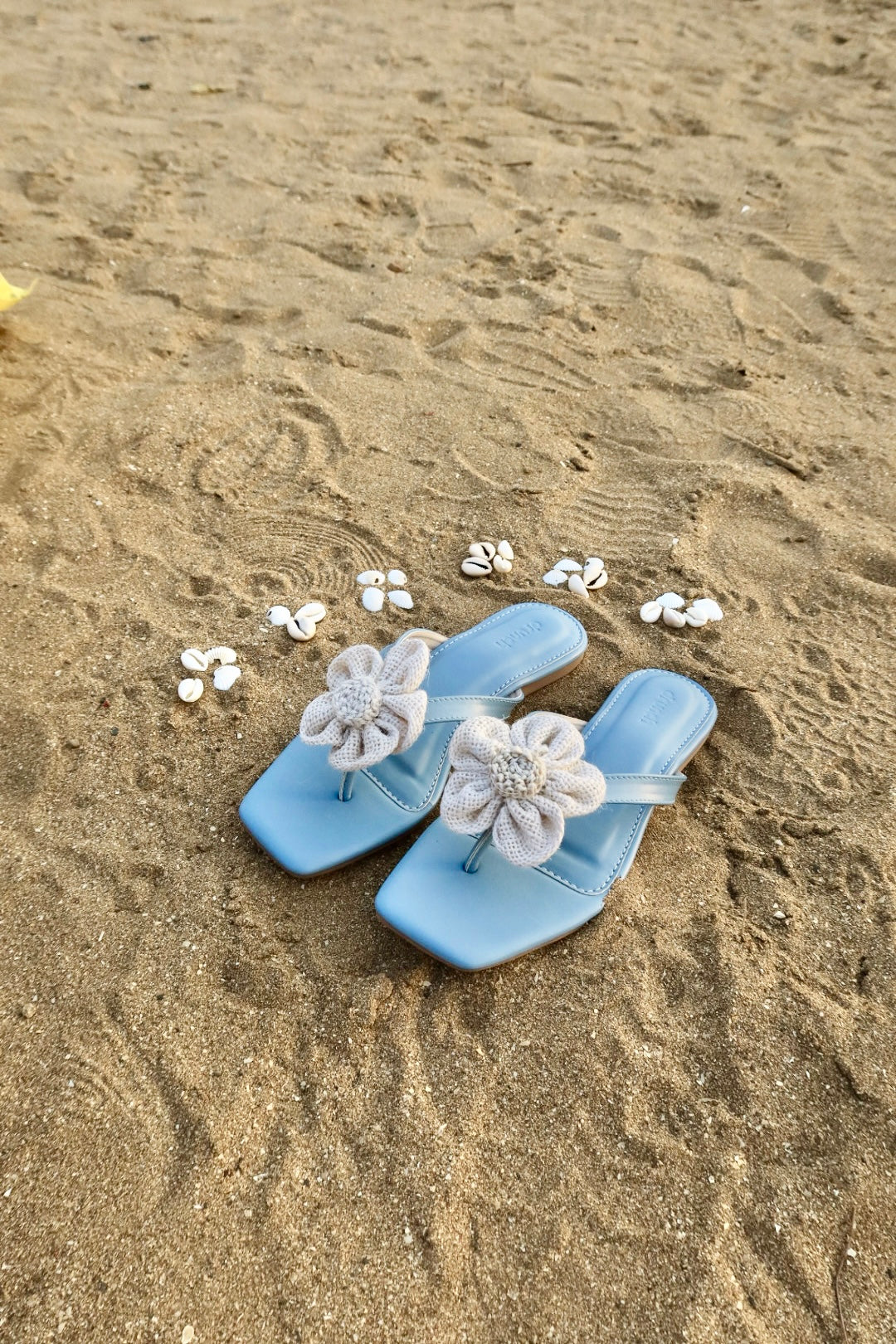 Luna Floral Flats - Blue