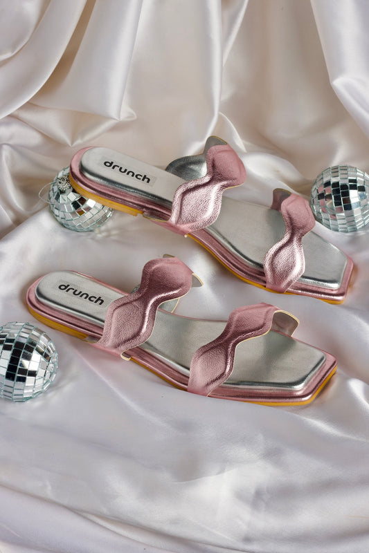 Bellini Flats - Metallic Pink