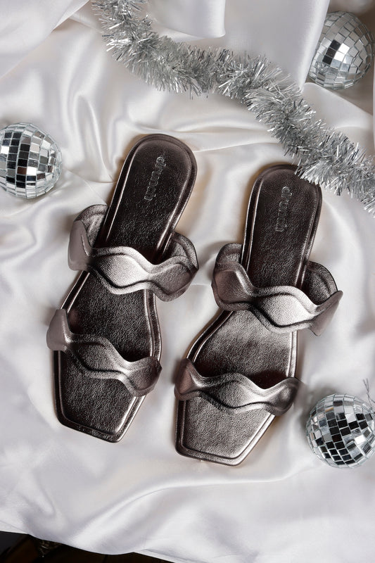 Bellini Flats - Metallic Gunmetal
