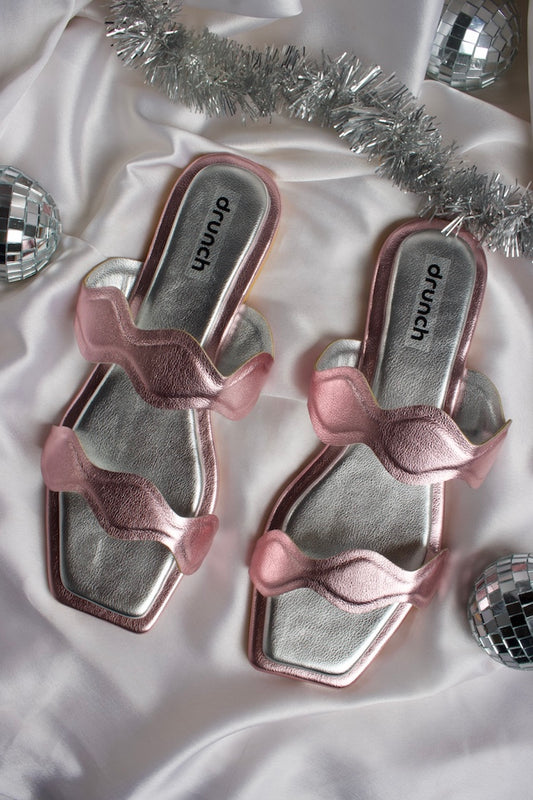 Bellini Flats - Metallic Pink