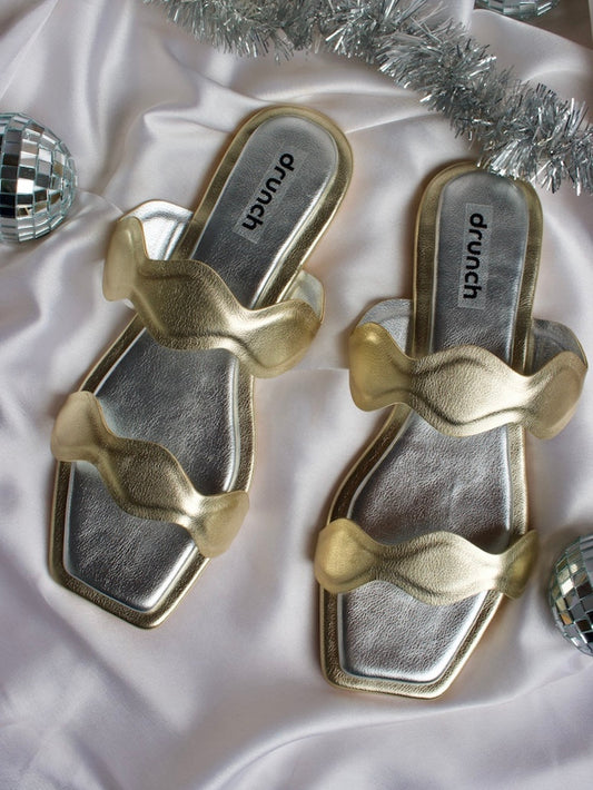 Bellini Flats - Metallic Gold and Silver