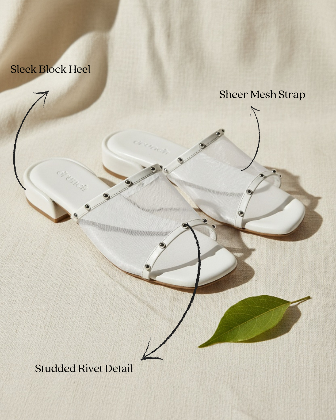 Nova Rivet Flats - White