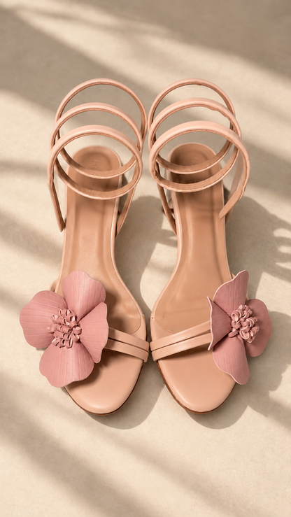 Bloom Spiral Heels - Pink
