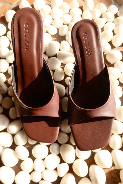 Nusa Mocha Heeled Sandals
