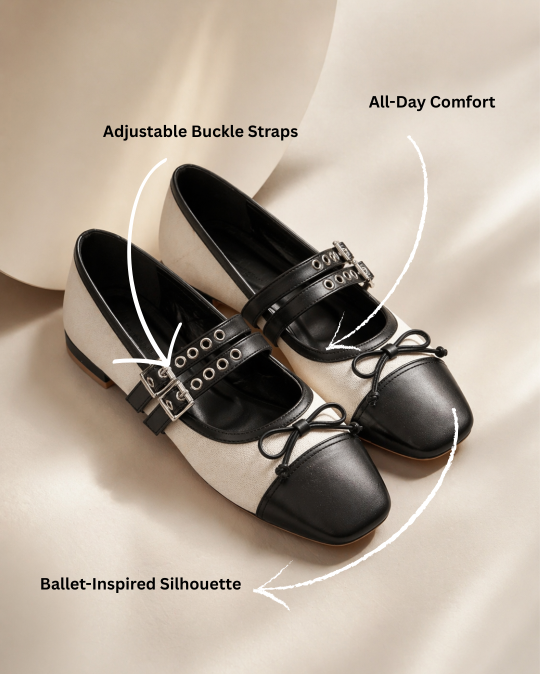 Jane Tie Up Ballet Flats