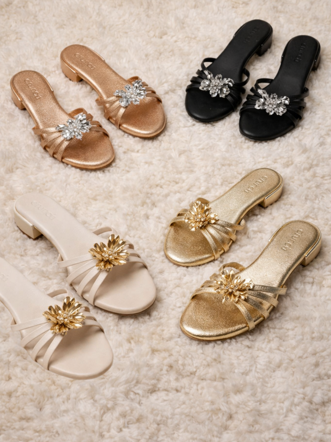 Afterglow Flat Sandals - Black