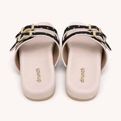 Polka Cork Slides - Black