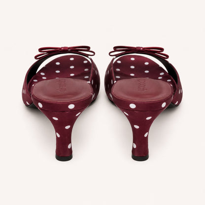 Amalfi Polka Heels - Red