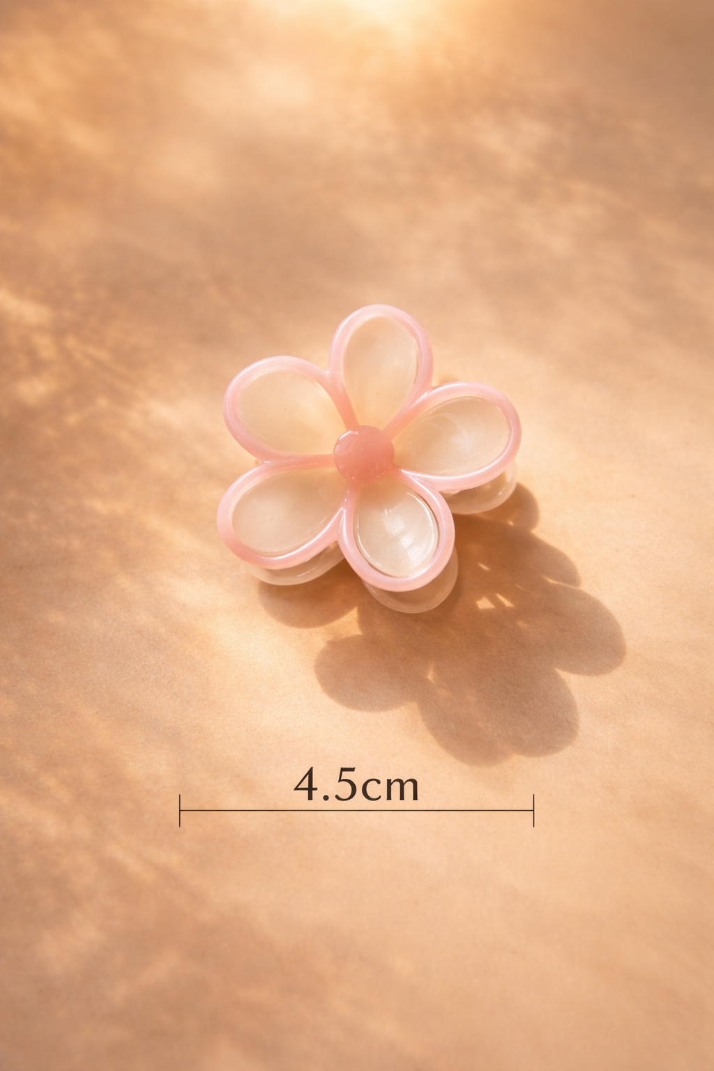 Flower Pop Beach Clip - White & Pink