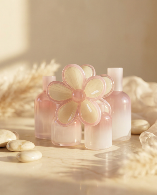 Flower Pop Beach Clip - White & Pink