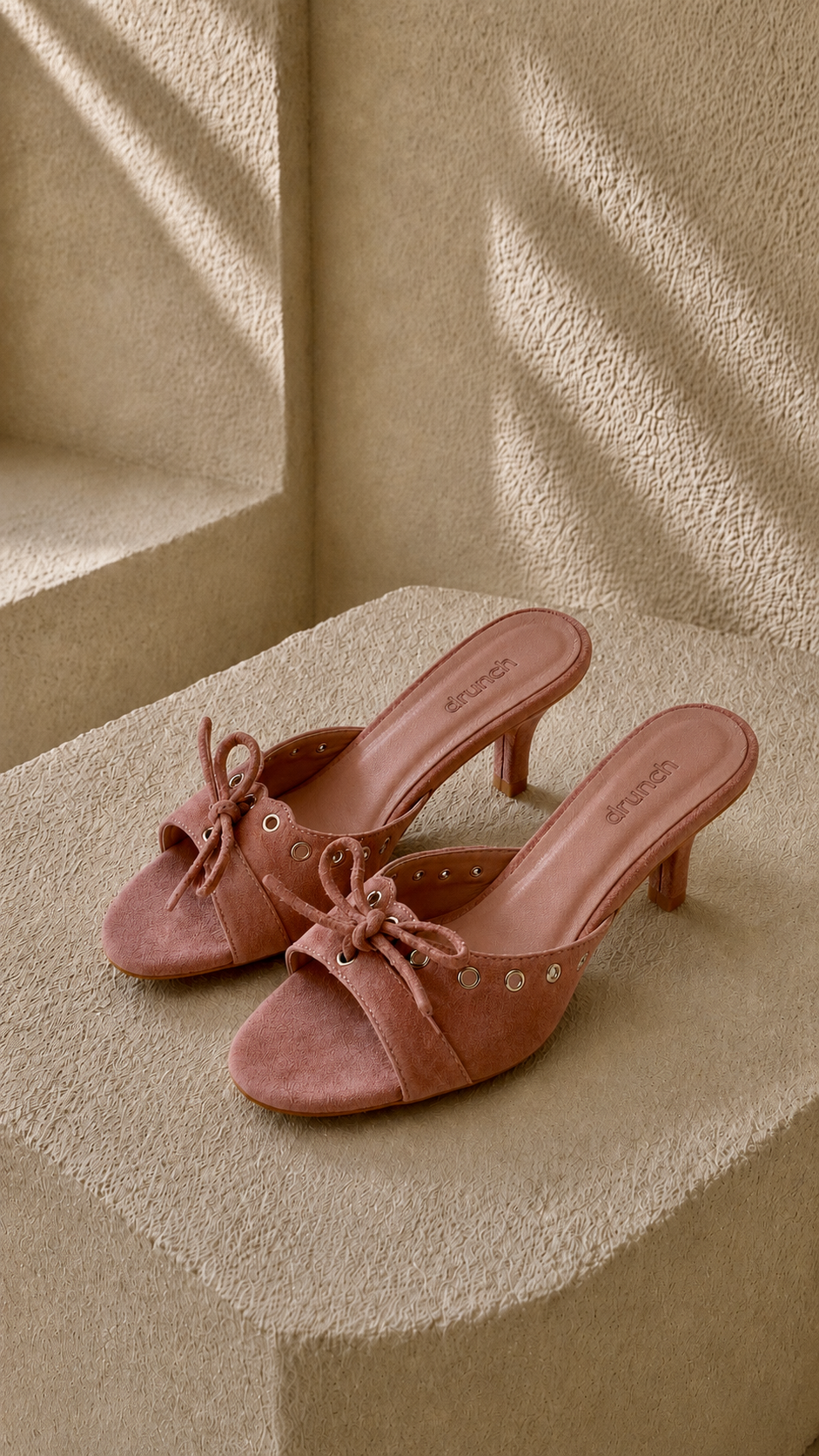 Eclipse Suede Heels - Dusty Pink