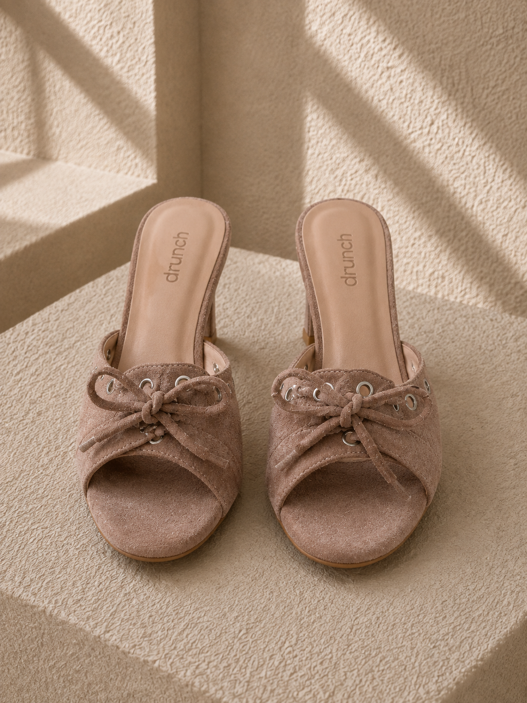 Eclipse Suede Heels - Beige