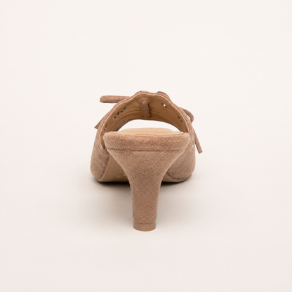 Eclipse Suede Heels - Beige