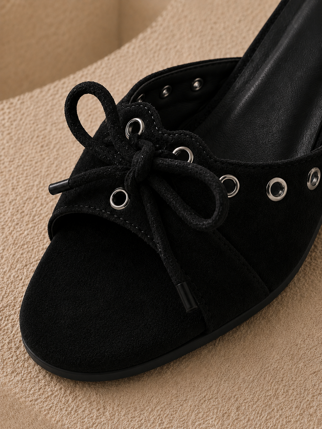 Eclipse Suede Heels - Black