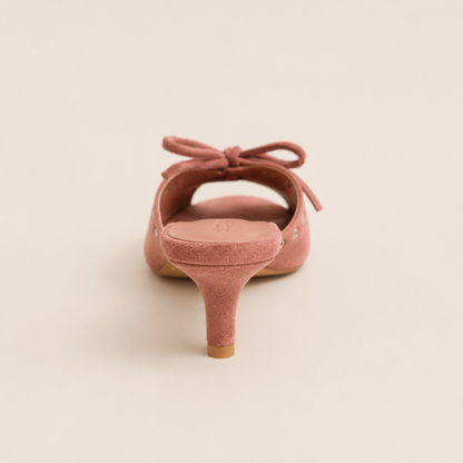 Eclipse Suede Heels - Dusty Pink
