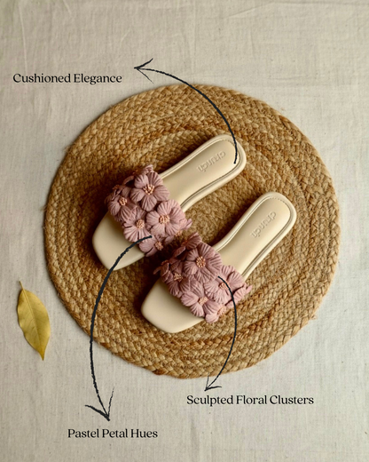 Gili Flats Lilac – lifestyle styling, women's casual floral flats