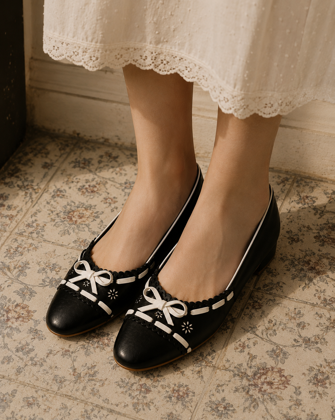 Juliette Ballet Flats  - Black