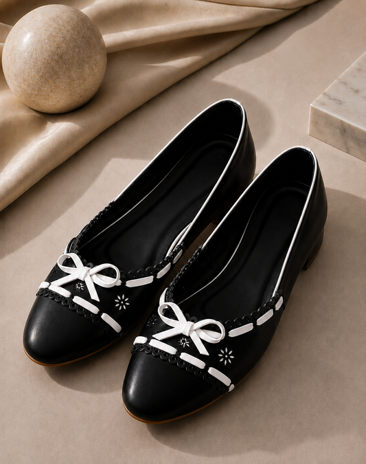 Juliette Ballet Flats  - Black