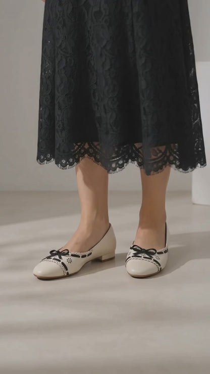 Juliette Ballet Flats - White