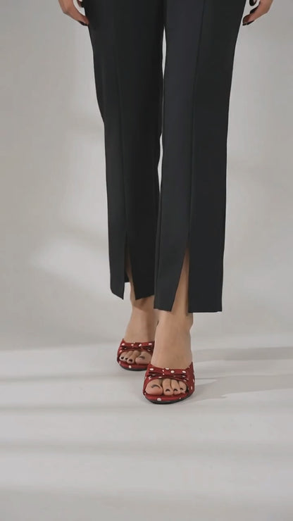 Amalfi Polka Heels - Red