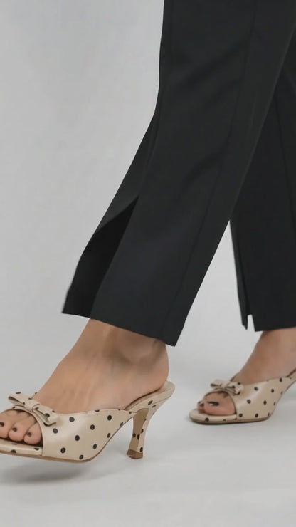 Amalfi Polka Heels - White