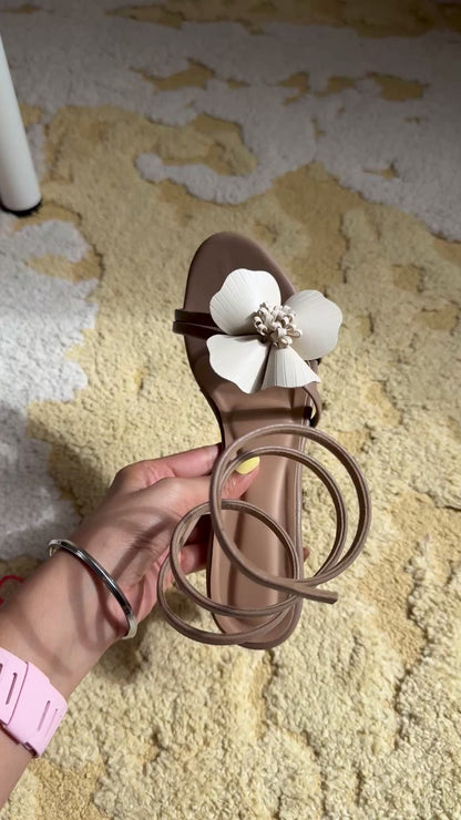 Bloom Sandals in Warm Taupe