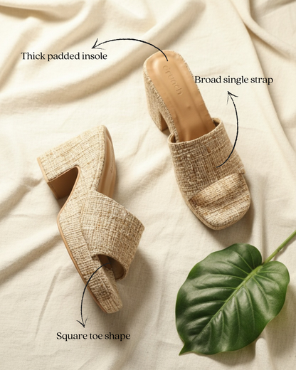 Sava Wedges Sand - Styled Flat Lay | drunch